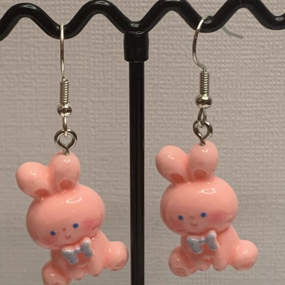 Bunny Earring, Easter Bunny, Easter Basket, Baby Announcement, Gender Reveal - Picture 5 of 5